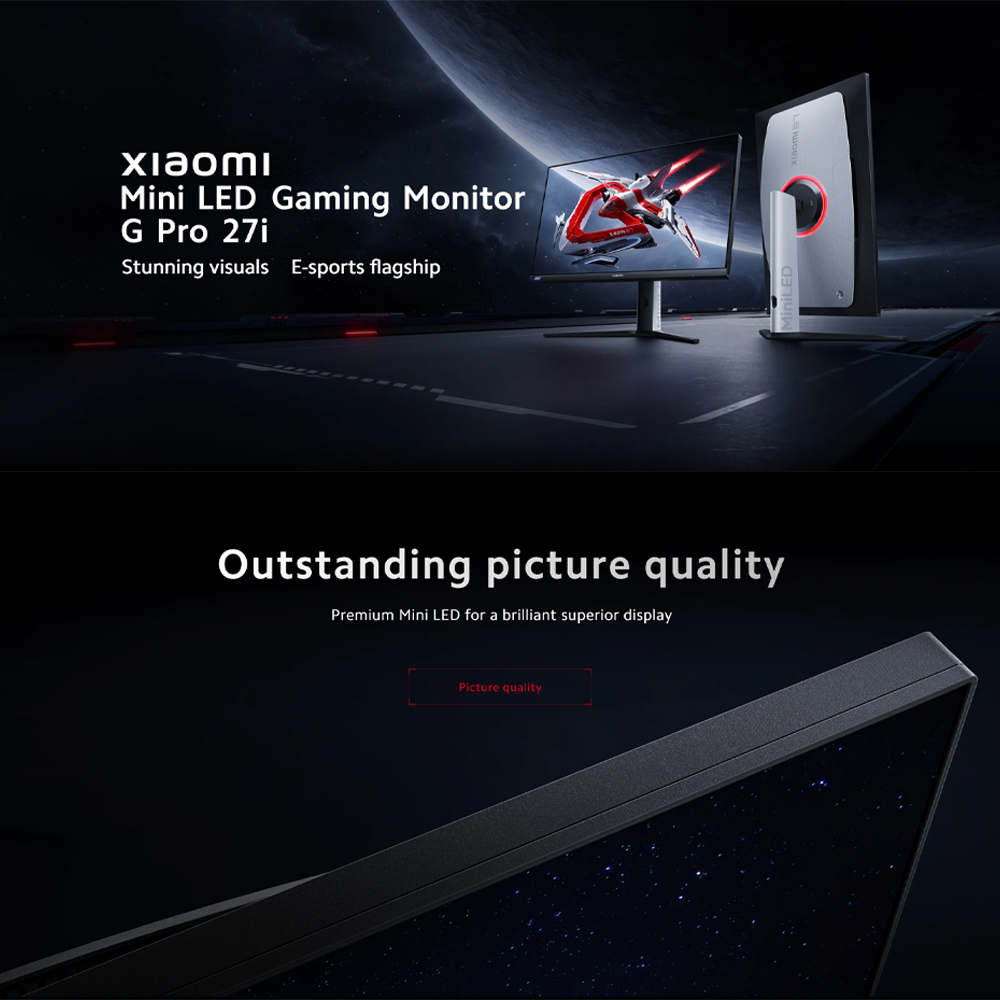 Xiaomi Mini LED Gaming Monitor G Pro 27i | 180Hz high refresh rate | Clear and bright picture | 1152-zone Mini LED