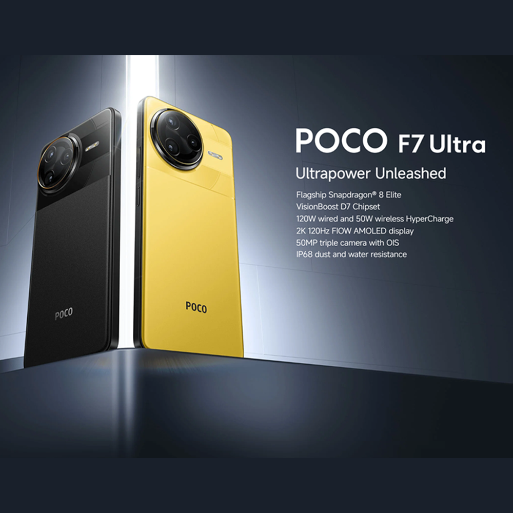 Xiaomi POCO F7 Ultra 12GB+256GB/ 16GB+512GB | Qualcomm SM8750-AB Snapdragon 8 Elite (3 nm) | 6.67 inches, AMOLED | 50MP Main Camera | Li-Po 5300 mAh, 120W HyperCharge