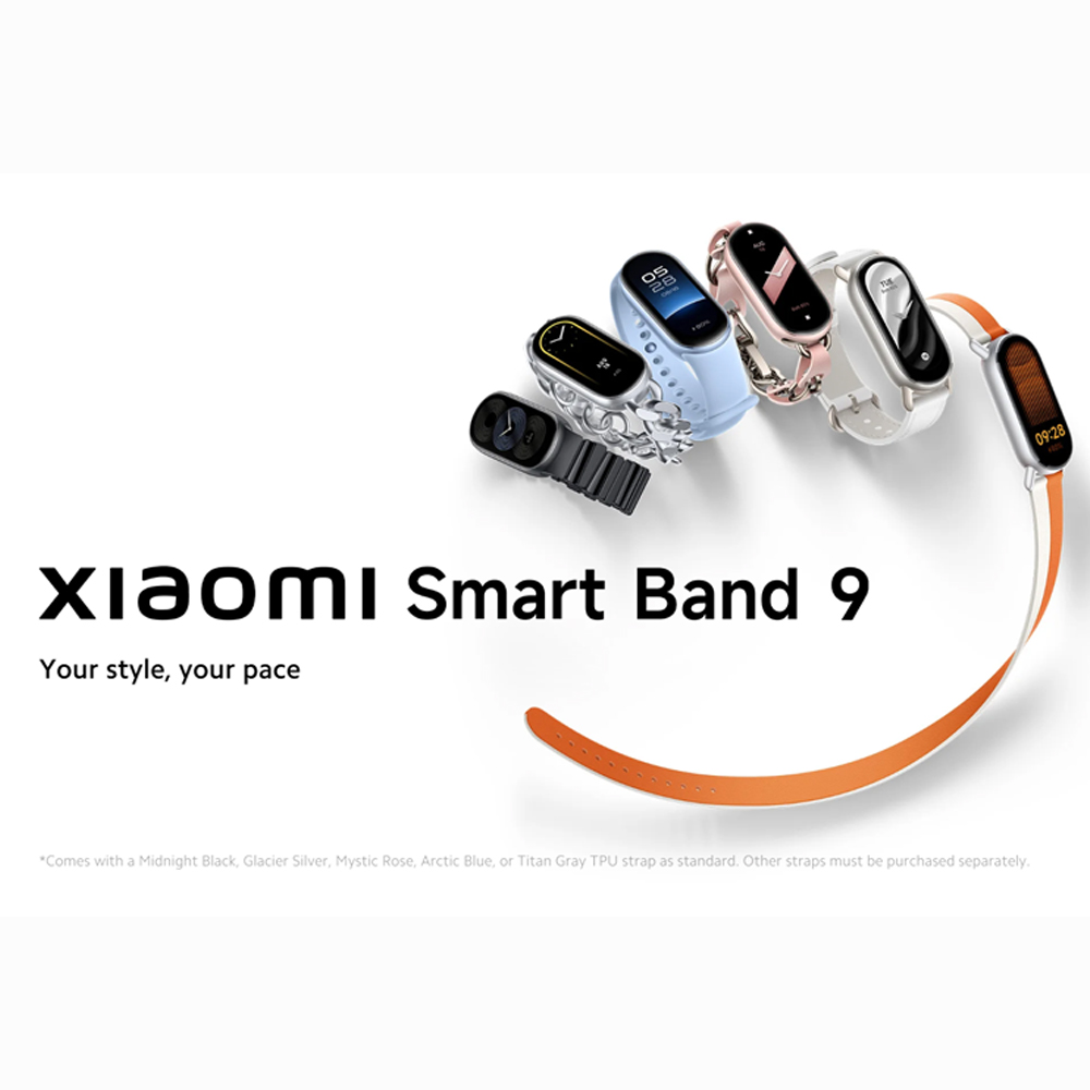 Xiaomi Smart Band 9 | Colourful metallic frame | 150+ sports modes | 1.62'' AMOLED display