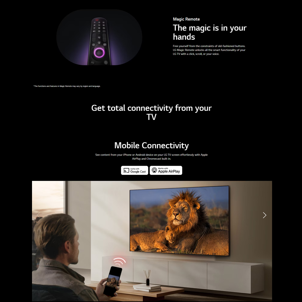 LG 86" HDR10 4K UHD Smart TV with AI ThinQ 86UT8050PSB | FILMMAKER MODE | Alpha 5 Al Processor 4K Gen 7