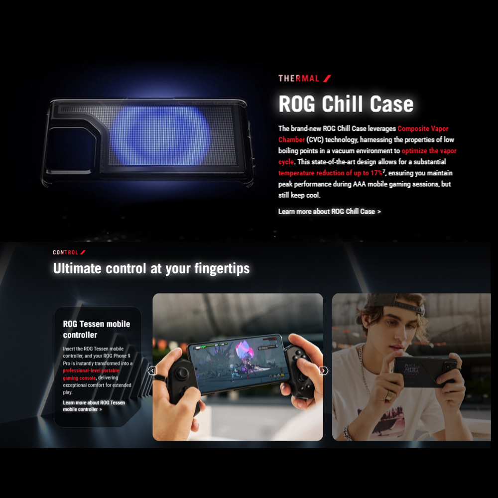 ASUS ROG Phone 9 Pro Edition 24GB+1TB |  Qualcomm Snapdragon 8 Gen 3 | Li-Po 5500 mAh | 6.78 inch, SAMSUNG Flexible AMOLED