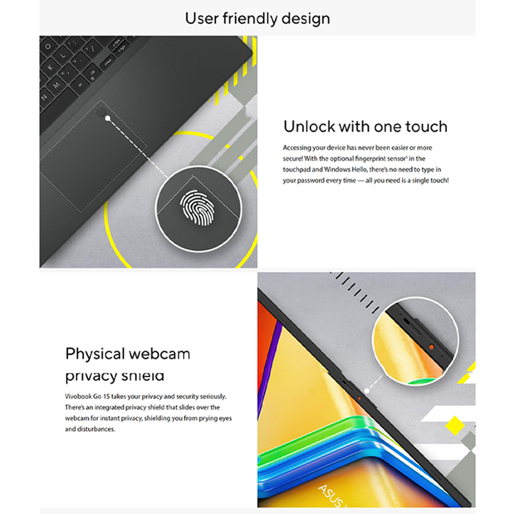 ASUS Vivobook Go 15  Laptop E1504F-ANJ466WS  | System Diagnosis | Function Key Lock | WiFi SmartConnect | 2  Year General Warranty