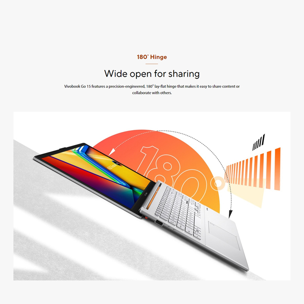 ASUS Vivobook Go 15  Laptop E1504F-ANJ468WS | ASUS Webcam Shield | ASUS AI Noise Cancelation | ASUS WiFi Master | 2  Year General Warranty