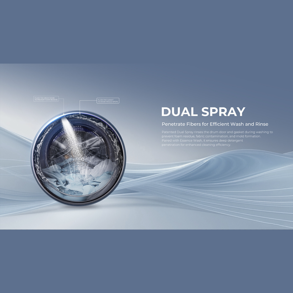 HAIER 9KG/10KG/12KG Color AI Inverter Front Load Washing Machine BP12357S8 | 5 Star Energy Saving Rating | Color AI Panel Screen | Smart Wash (Essence Wash)