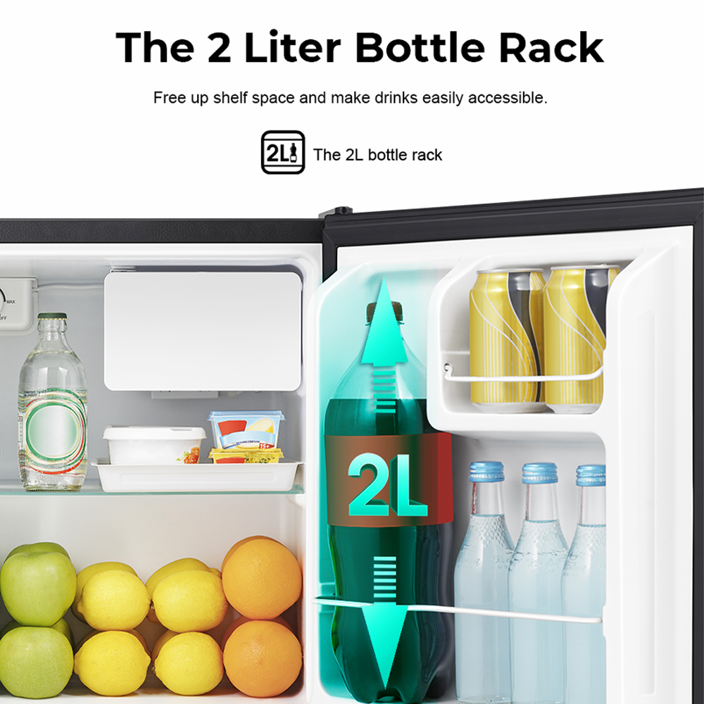 HISENSE 60L Minibar RR60D4ABN Single Door Fridge Mini Bar Refrigerator | Reversible Door | Separate Chiller Zone | Adjustable Thermostat