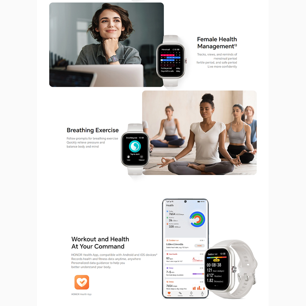 HONOR Choice Haylou Watch 220mm | Ultra-long Battery Life | All-day Health Monitoring | 5ATM Water Resistance | 1  Year General Warranty