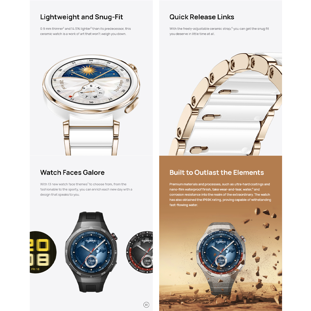 Huawei WATCH GT 5 Pro | Sculpted with aerospace-grade titanium alloy | Pro-Level Sports Golf Courses Map