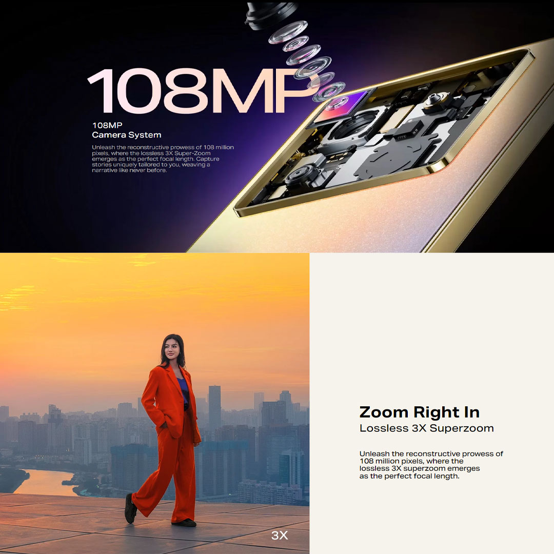 Infinix Note 40 8GB+256GB | Li-Po 5000mAh | 45W | 6.78 inches | Flexible AMOLED display | Mediatek Helio G99 Ultimate | Smartphone with 1 Year Manufacturer Warranty