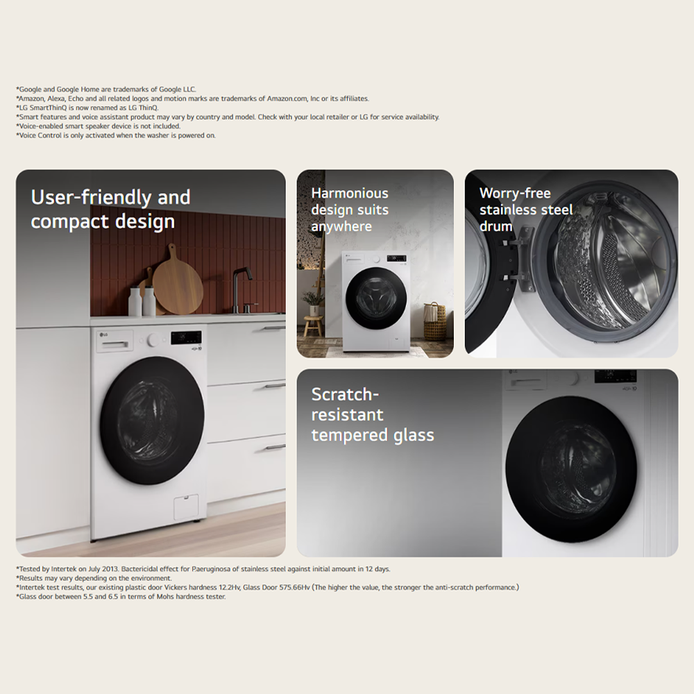 LG 15KG/8KG Front Load Washer Dryer with AI Direct Drive F2515RNEG | TurboWash |  Deep-learning AI Inverter | Reduced Noise and Vibrations