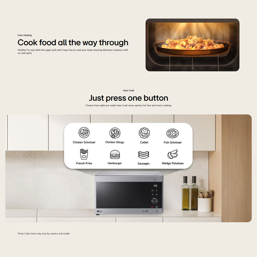 LG 42L NeoChef Smart Inverter Grill Microwave Oven MH8265CPW | Smart Inverter | Fast Cooking | Stable Working