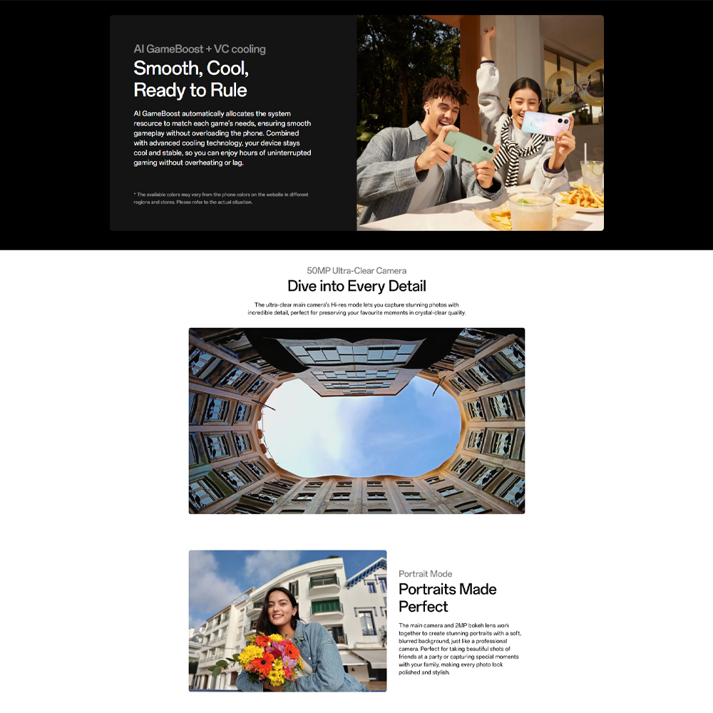 OPPO A5 Pro 5G 8GB+256GB | 6.67 inch | 50MP Main Camera | Dual Sims | Mediatek Dimensity 6300 (6 nm) | Li-Po 5800 mAh,Fast charging 45W