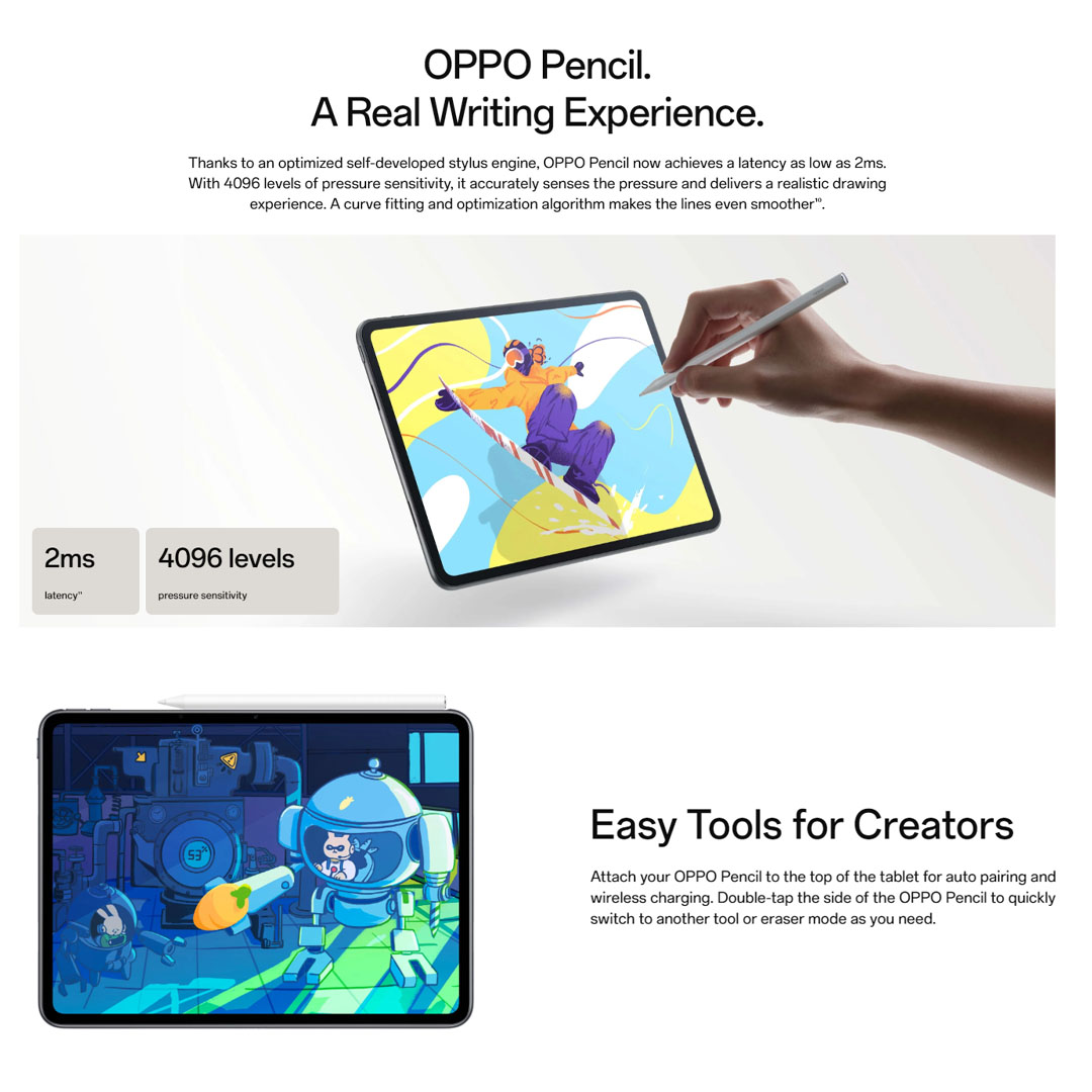 (Pre-Order till 27.10.2023) OPPO Pad 2 8GB+256GB | 11.61" Display | 7:5ReadFit Screen | 13MP Camera | 9510mAh Battery | Tablet with 1 Year Warranty
