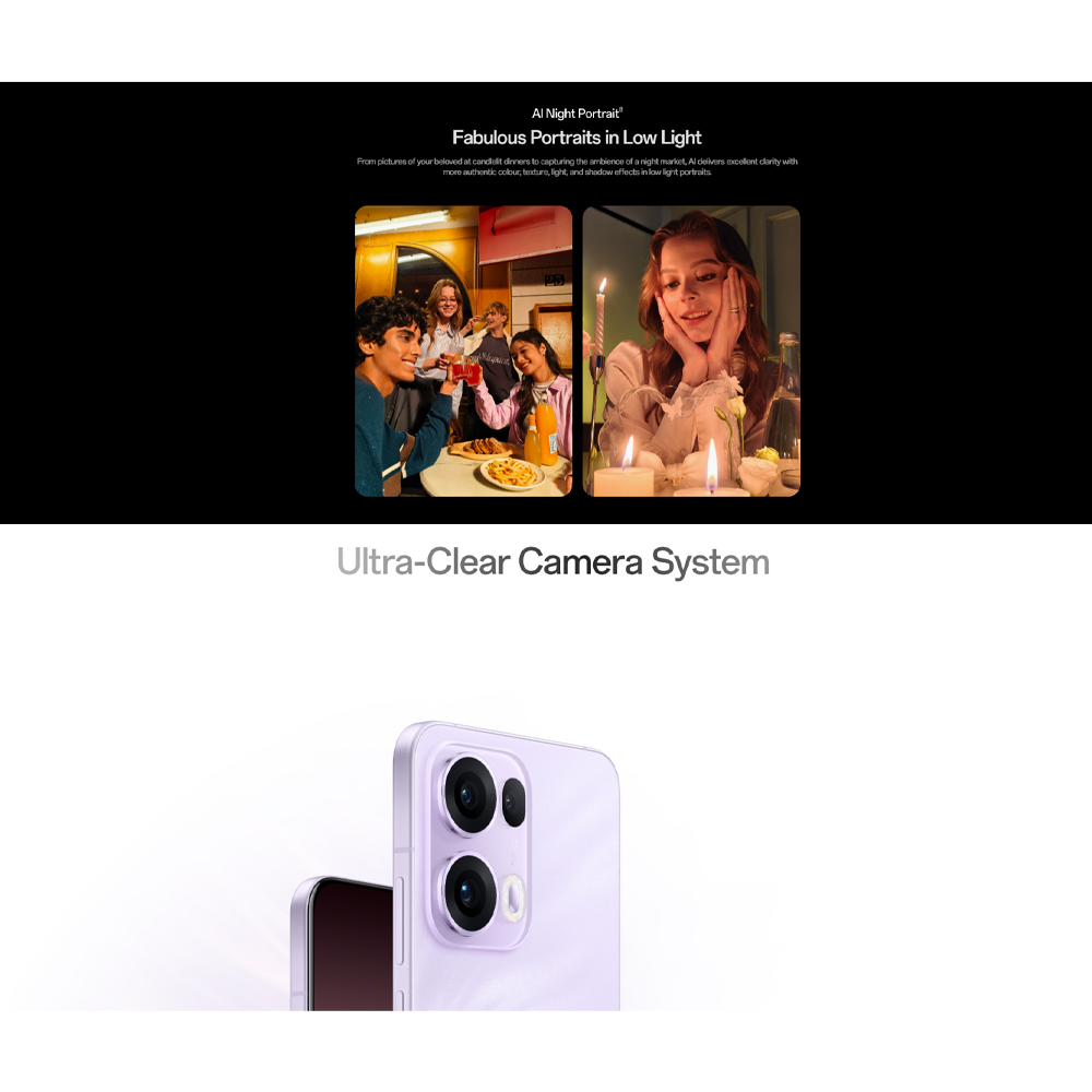 OPPO Reno13 Pro 5G | 5800mAh Large Battery | 80W SUPERVOOC Flash Charge | 5800mAh Large Battery | Mediatek Dimensity 8350