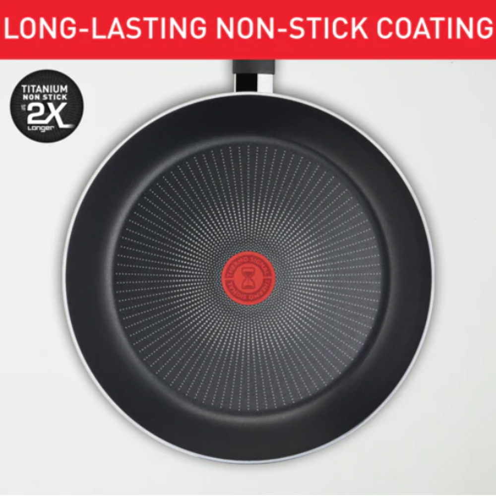 Tefal So Matcha Non-Stick Cookware Set 4-Piece Set with Lids G179S495 G179S4 | Perfect Searing Thermo-Signal | Titanium NonStick