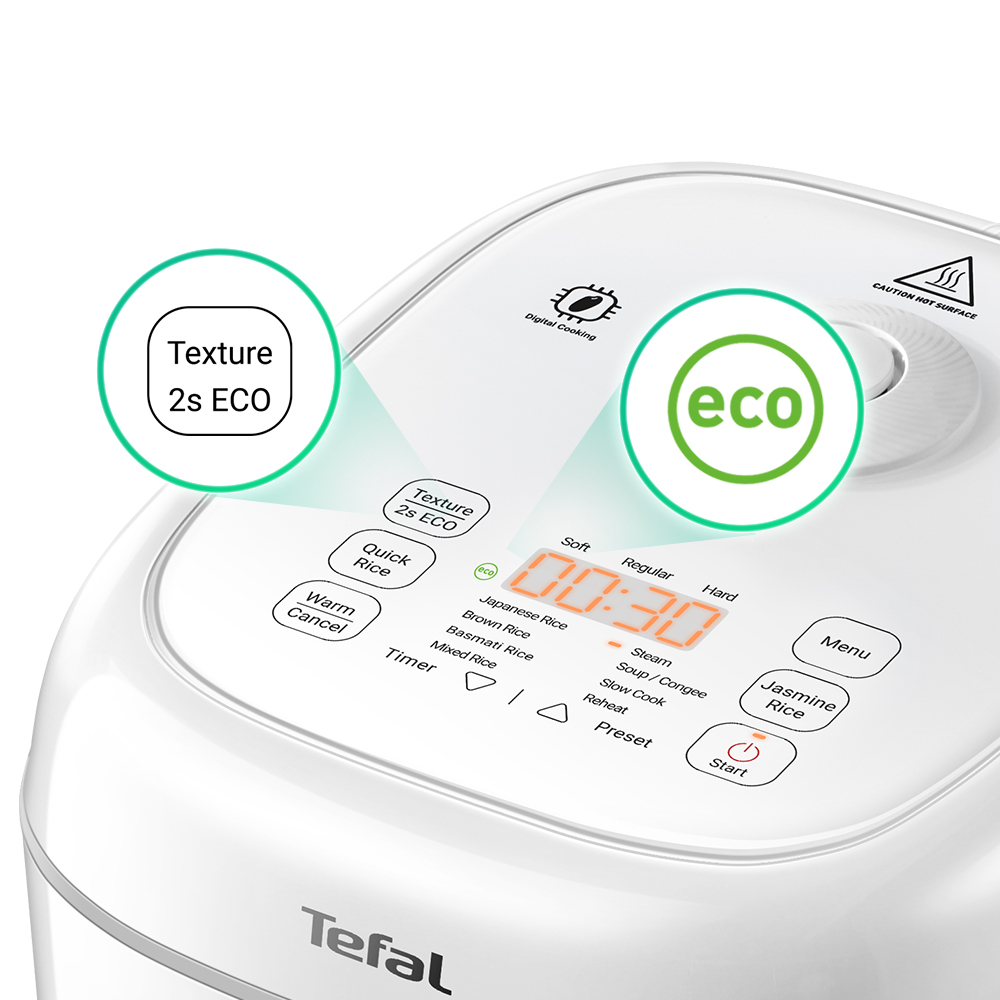 Tefal 1.8L Delirice Max Fuzzy Logic Rice Cooker RK7711 / RK7778 | 3D Max technology | Exclusive spherical pot | Up to 10% energy savings |  Smart digital cooking