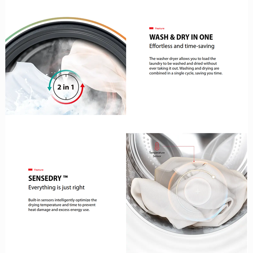 TOSHIBA 10.5KG/7KG Aroma+ AI Smart Front Load Washer Dryer TWD-T21BU115UWM(MG) | THE GREATWAVES™ 2.0 | Ultra Fine Bubble