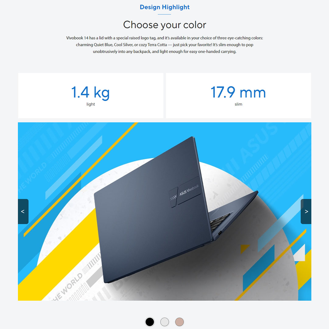 ASUS Vivobook 14-inch Intel Core i5-1335U | Intel UHD Graphics | 8GB+512GB 2021 | Windows 11 Home | Laptop with 2 Years Manufacturer Warranty