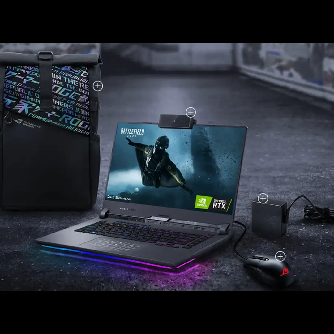 ASUS ROG Strix G15 Laptop 15.6-inch AMD Ryzen 7 6800H NVIDIA GeForce RTX 3060 16GB+512GB 2022 |  ROG Intelligent Cooling™ |  Dolby Vision and Dolby Atmos | Multiple RGB lighting zones | Laptop with 2 Year Warranty