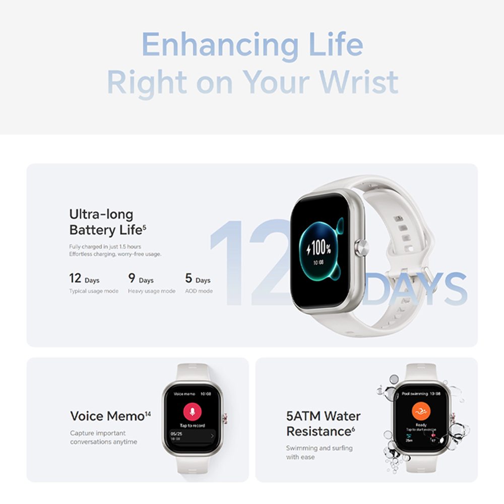 HONOR Choice Haylou Watch 220mm | Ultra-long Battery Life | All-day Health Monitoring | 5ATM Water Resistance | 1  Year General Warranty