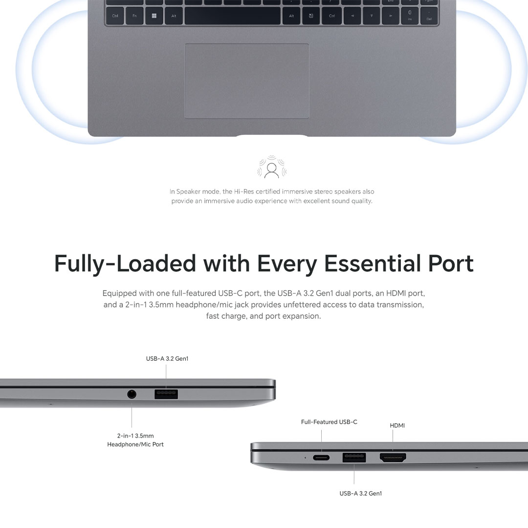 HONOR MagicBook X 16 16-inch 12th Generation Intel® Core™ i5-12450H Intel UHD Graphics | 65W Portable Fast Charger | Comfortable Reading | 7.5 Hours of Daily Office Work | Laptop with 1 Year Warranty