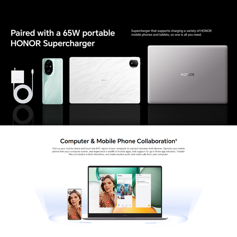 HONOR MagicBook X14 2025 Laptop 8GB+512GB | Windows 11 Home | 14-inch | 42Wh Longer Battery Life without Charge