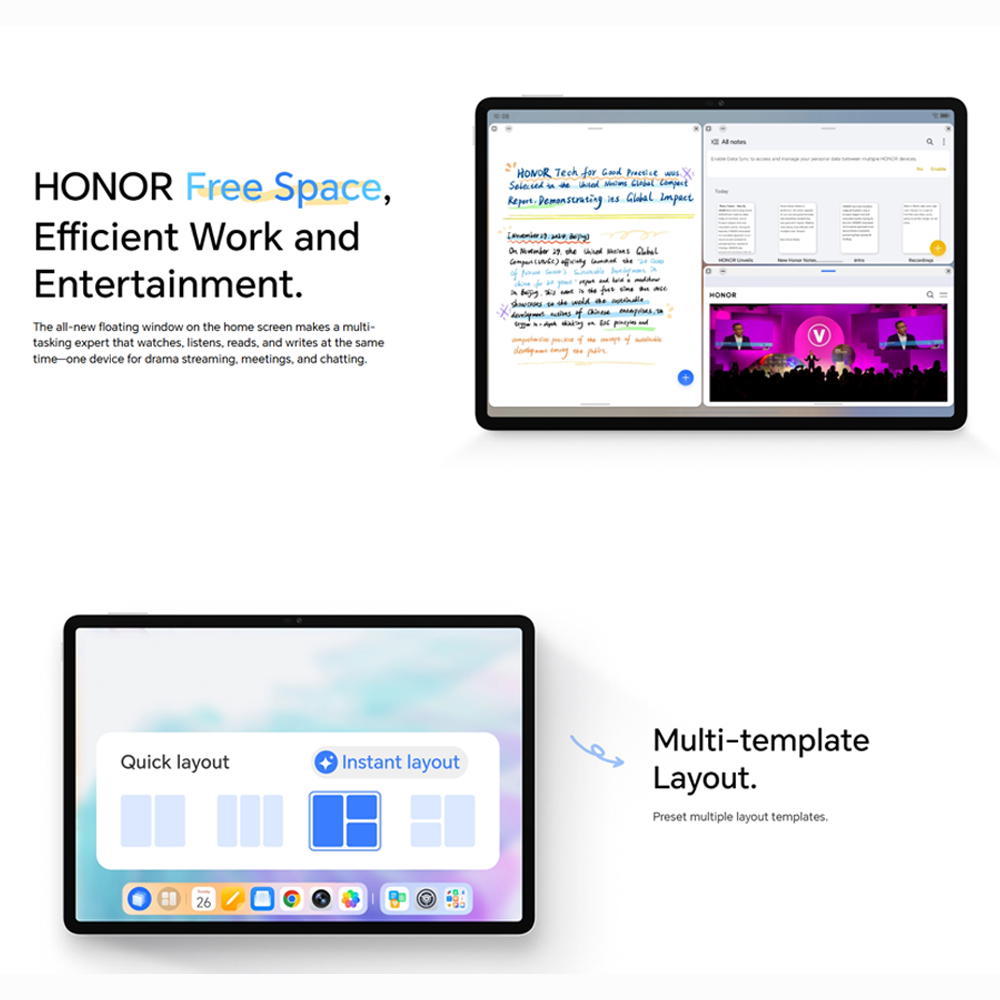 HONOR Pad V9 12GB+12GB+256GB | 11.5 inches | 13MP Camera | Mediatek Dimensity 8350 (4 nm) | Li-Po 10100mAh