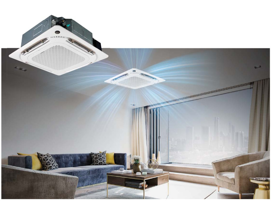 Midea 3HP R32 Non Inverter Ceiling Cassette (Indoor) MCDX-30CRN8 | Independent Vane Control | Super Lim Design | Built-in Drain Pump | Air Conditioner with 1 Year Warranty