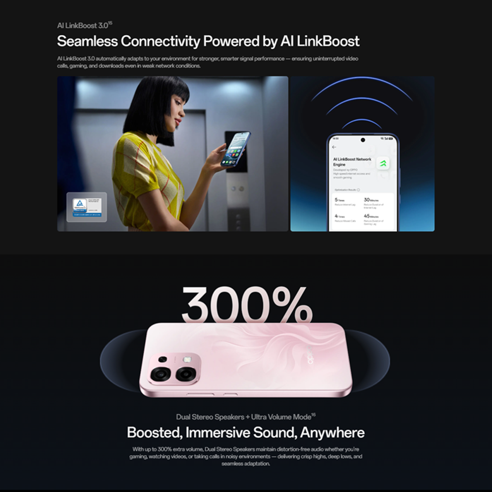 OPPO A6 Pro 5G 8GB+256GB | 50MP Camera | 6.57 inch, AMOLED | Li-Po 6500mAh | Mediatek Dimensity 6300 (6 nm) | Android 15, ColorOS 15