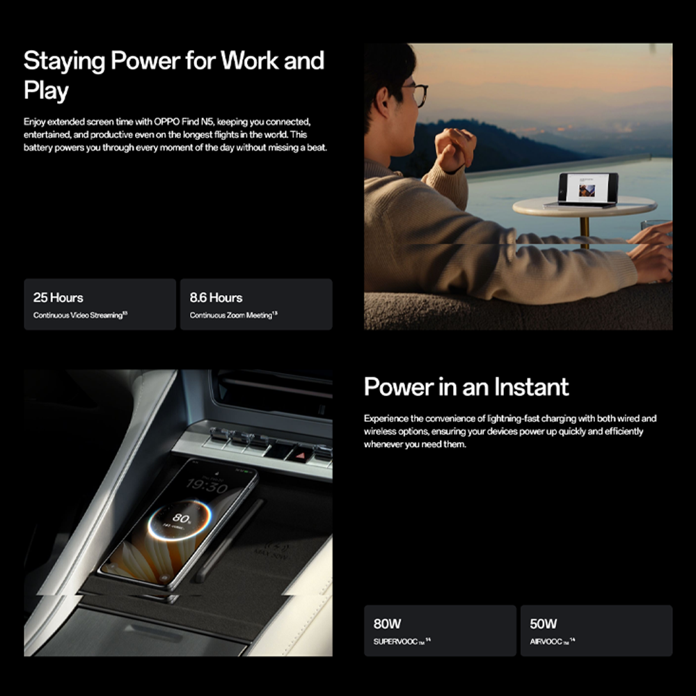 OPPO Find N5 16GB+512GB |  8.12 inches, Foldable LTPO OLED | 50MP Main Camera |  Qualcomm SM8750-3-AB Snapdragon 8 Elite (3 nm) | Si/C Li-Ion 5600 mAh