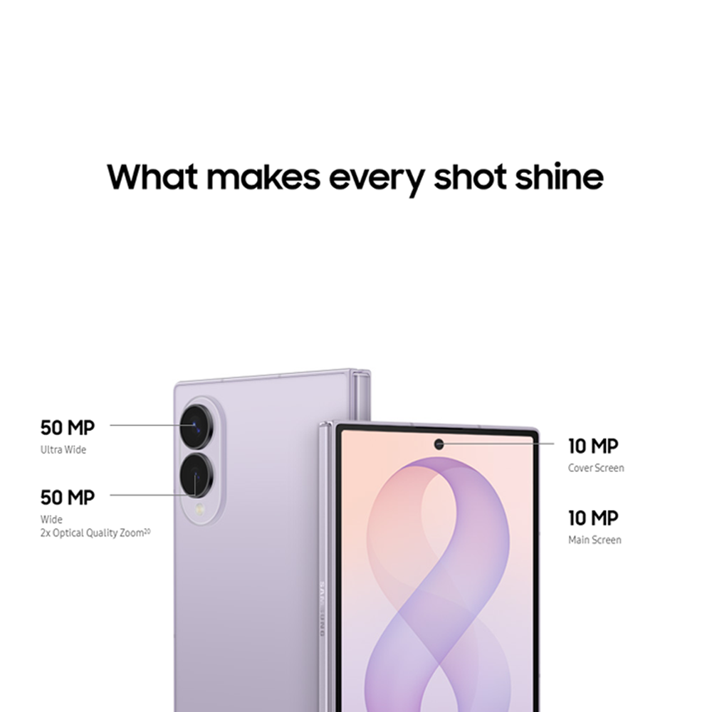 SAMSUNG Galaxy Z Fold8 12GB+256GB/ 12GB+512GB/ 16GB+1TB | 7.6inch, Foldable Dynamic | Rear Camera 50MP | Qualcomm SM8850-1-AD Snapdragon 8 Elite Gen 5 (3 nm) | Li-Po 4800mAh, 45W Fast Charge