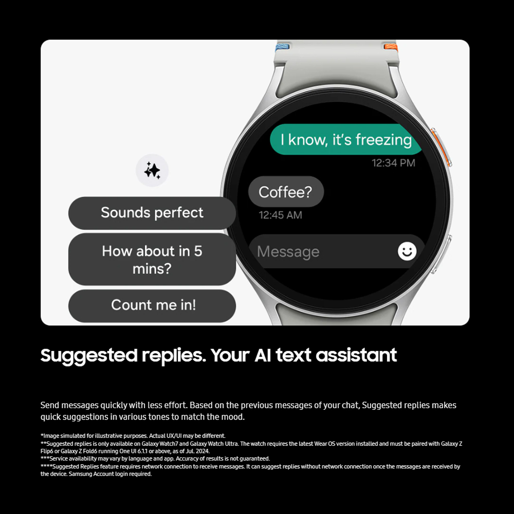 SAMSUNG Galaxy Watch7 Bluetooth 40mm 44mm | Personalized Sleep Coaching | Advanced fitness tracking