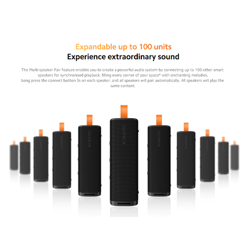 Xiaomi Sound Outdoor MDZ-38-DB | True wireless stereo sound | Powerful 30W output | Up to 12 hours long-lasting battery