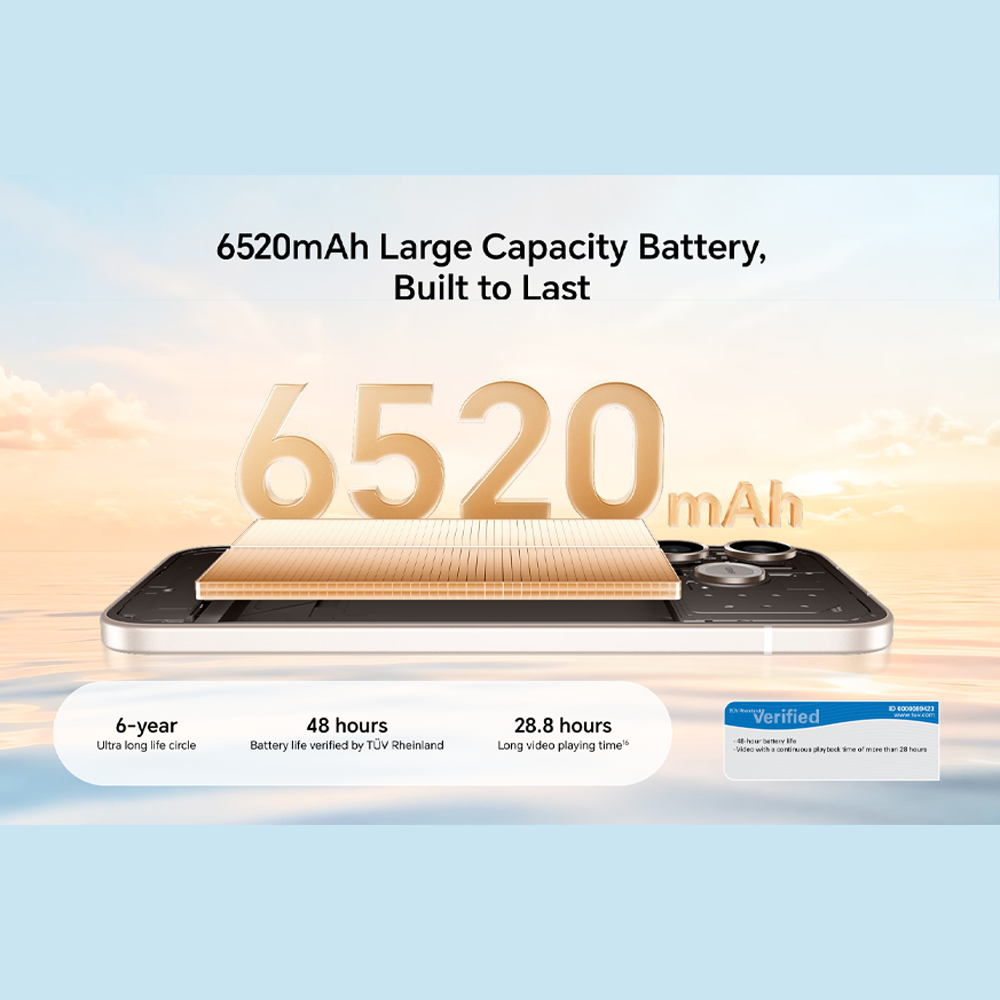 HONOR 600 Lite 12GB+256GB | 6.6 inch, AMOLED | 108MP Rear Camera | Mediatek Dimensity 7100 Elite (6 nm) | Android 16, MagicOS 10 | Li-Po 6520 mAh