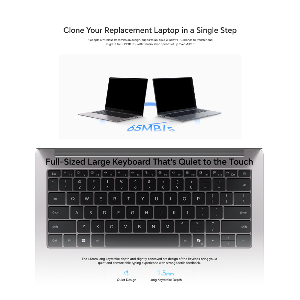 HONOR MagicBook X14 2025 Laptop 8GB+512GB | Windows 11 Home | 14-inch | 42Wh Longer Battery Life without Charge