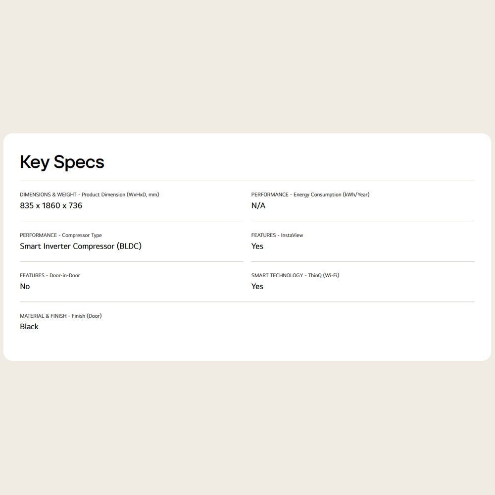 LG 612L Multi Doors InstaView & Water Dispenser Smart Inverter Refrigerator GV-K25FFGEB | Smart Inverter Compressor | DoorCooling