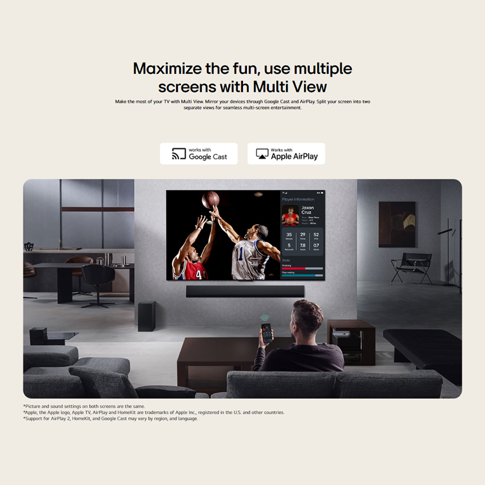 LG 55" / 65"/ 75" / 86" 4K UHD QNED AI QNED70 Smart TV |