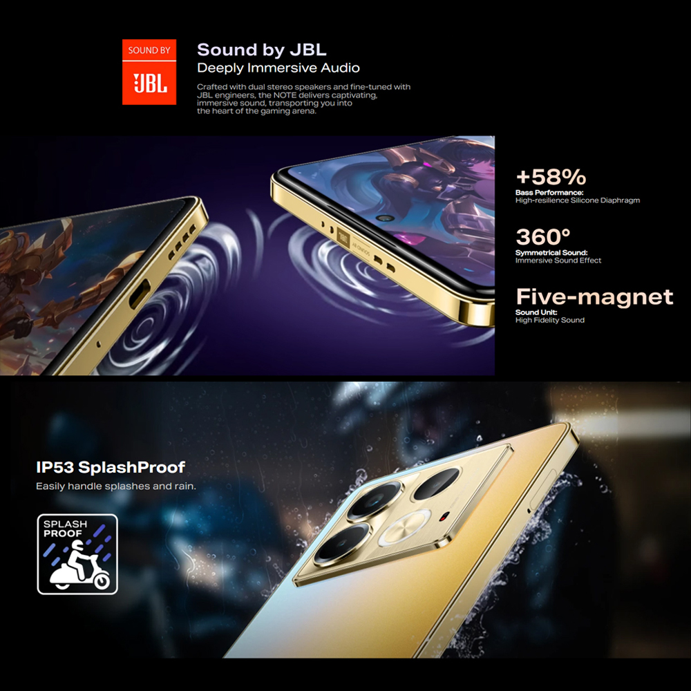 Infinix Note 40 5G 12GB+512GB | 5G Hyper Speed Forward | IP53 SplashProof | Multifunctional NFC | 1  Year General Warranty