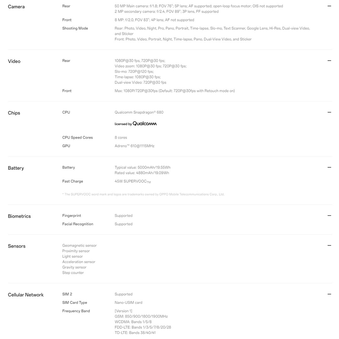 OPPO A60 (8GB+8GB+128GB / 8GB+8GB+256GB) | 5000mAh | 45W wired | 6.67-inch | 90Hz, LCD | Qualcomm Snapdragon 680 SoC | Smartphones with 1 Year Warranty