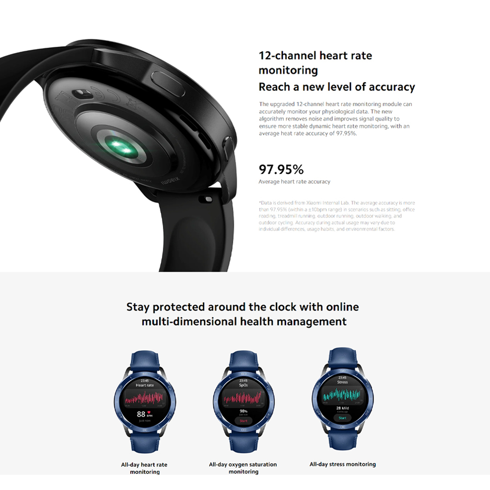 Xiaomi Watch S3 | Interchangeable  Bezel Design | Upgraded All-Round Health Monitoring | 1.43" Large AMOLED Display | 1  Year General Warranty