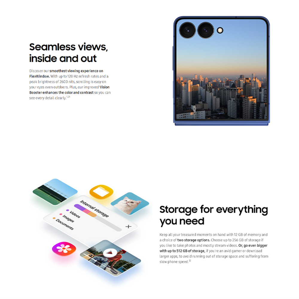 SAMSUNG Galaxy Z Flip7 | Our Largest FlexWindow | 50 MP Selfie Camera | Galaxy AI