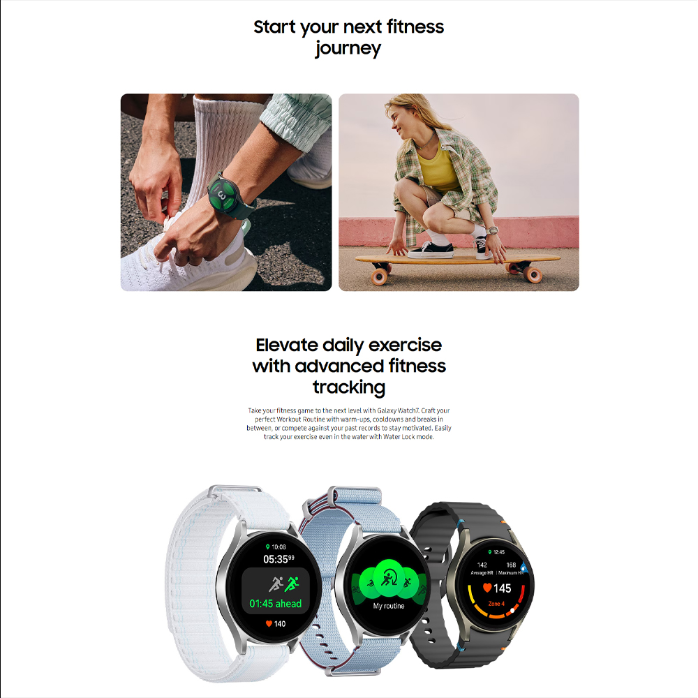 SAMSUNG Galaxy Watch7 Bluetooth 40mm 44mm | Personalized Sleep Coaching | Advanced fitness tracking