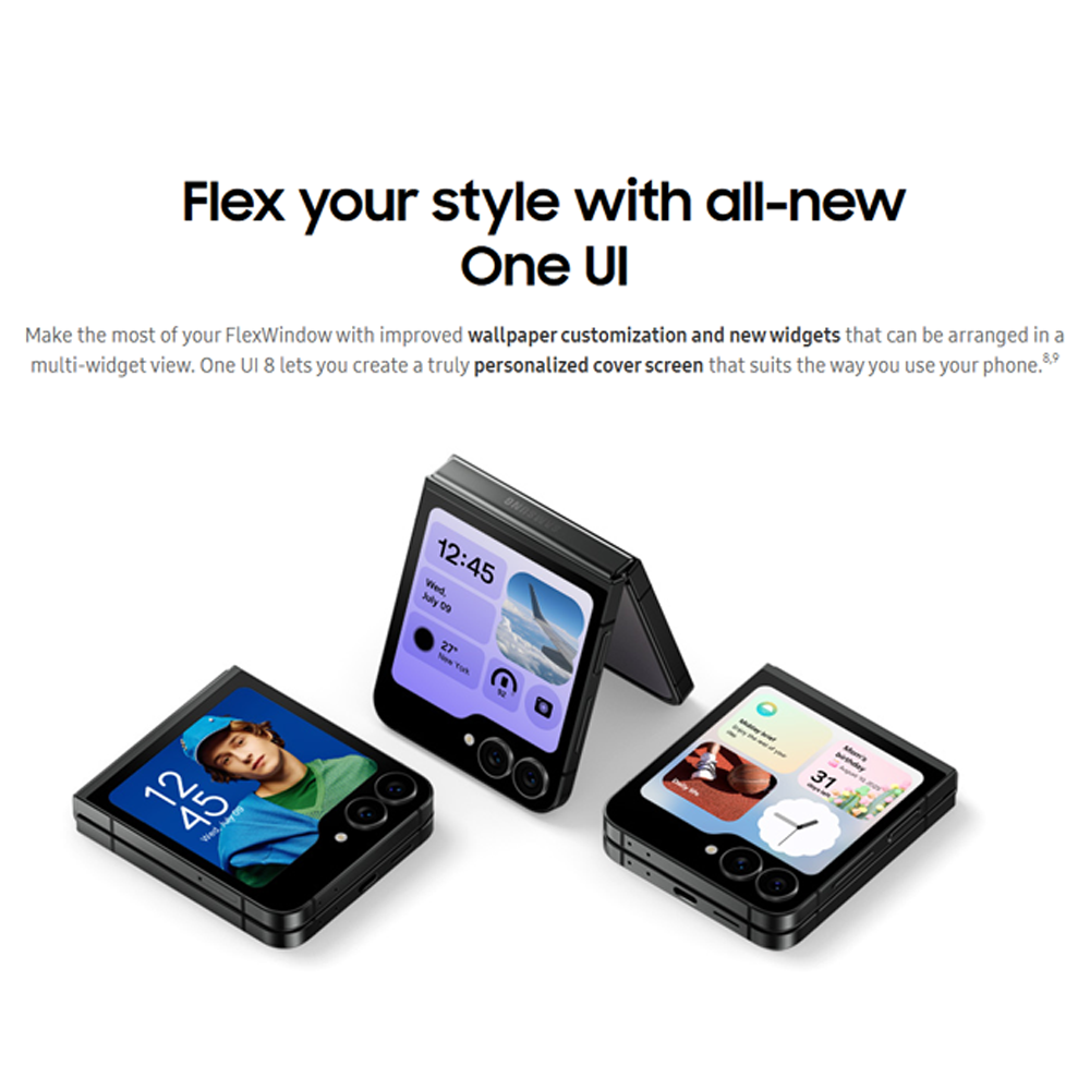 SAMSUNG Galaxy Z Flip7 FE | Pro-level 50 MP camera for selfies | One UI 8. All new for Flip | Efficient battery powers all-day use