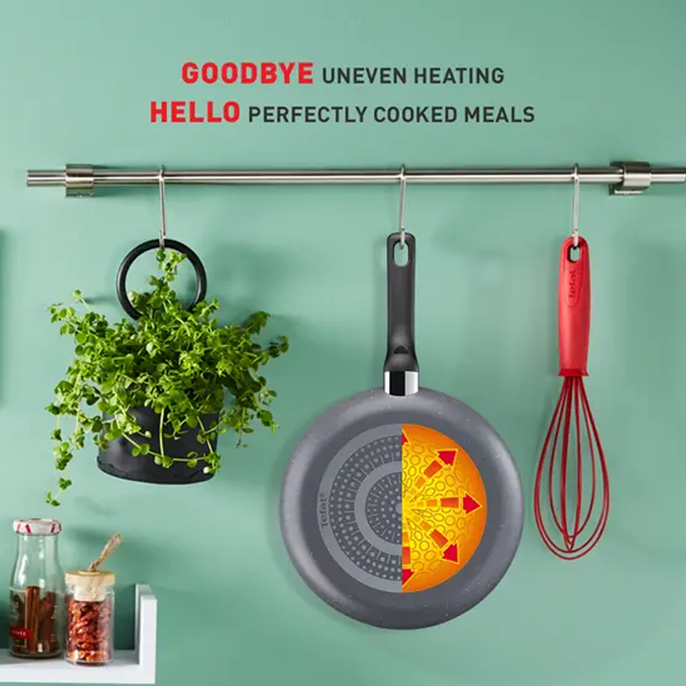 Tefal Natura 5-Piece Cookware Set B226S595 | Perfect Searing Thermo-Signal | Naturally Resistant Mineralia Coating | Safe Non-Stick