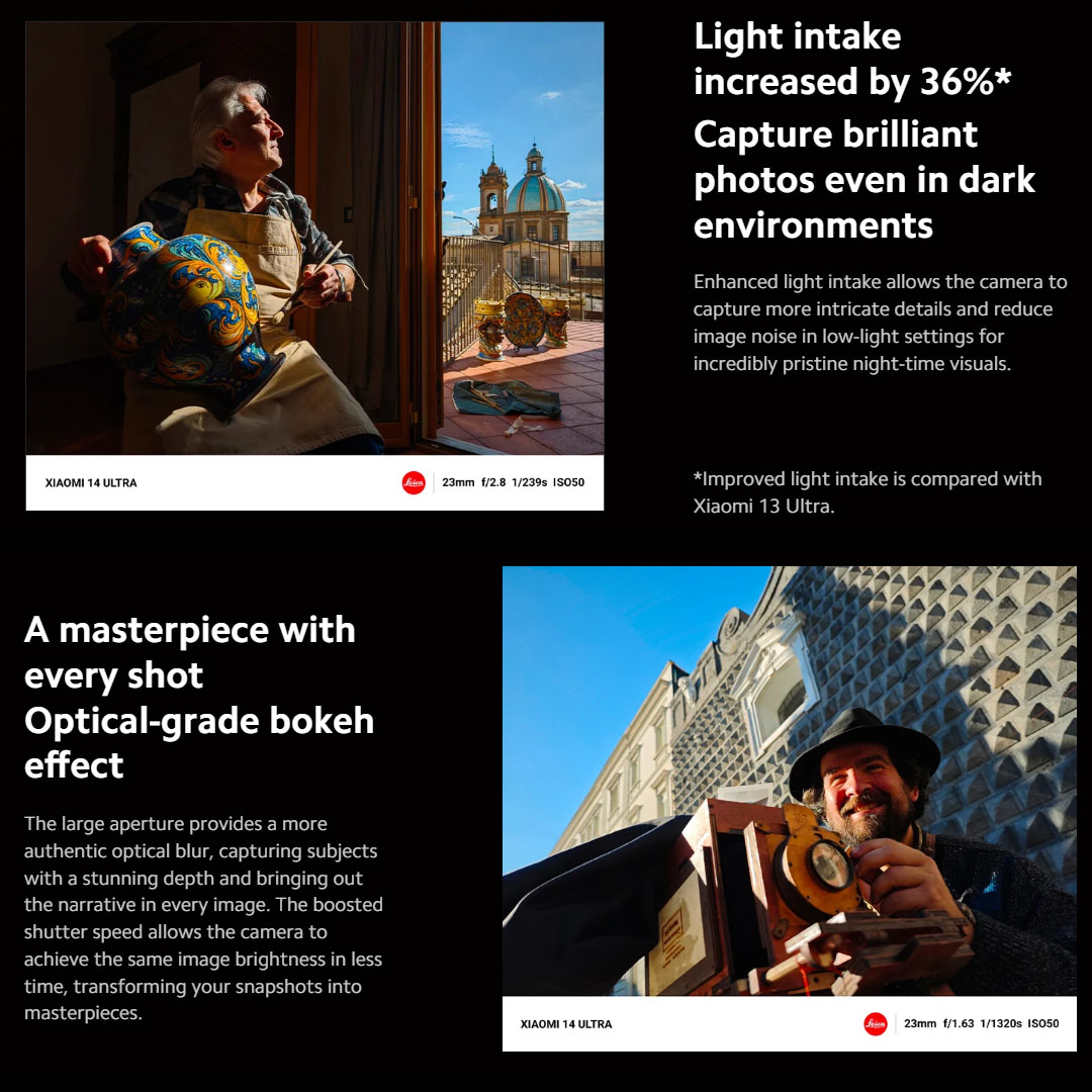 Xiaomi 14 12GB+512GB | Ultra-large Image Sensor | Supports Dolby Vision® Shooting | Leading Imagery | Compact Size | Smartphone with 1 Year Warranty