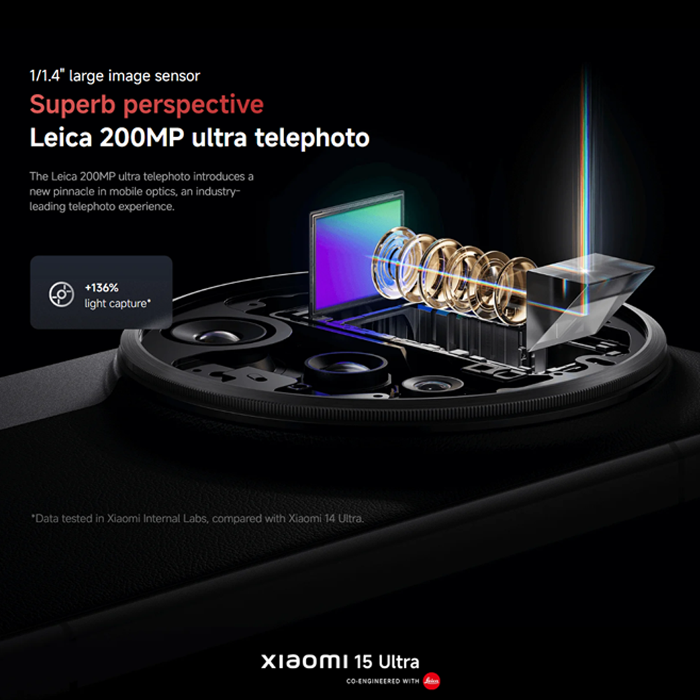 Xiaomi 15 Ultra 16GB+512GB/ 16GB+1TB | Qualcomm SM8750-AB Snapdragon 8 Elite (3 nm) | 6.73 inches, LTPO AMOLED | 200MP Camera | Li-Po 5410 mAh, 90W HyperCharge