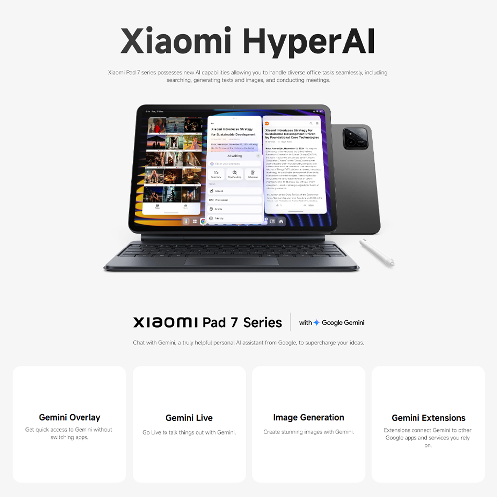 Xiaomi Pad 7 Pro 8GB+256GB/ 12GB+512GB | Qualcomm SM8635 Snapdragon 8s Gen 3 (4 nm) | 11.2 inch, PS LCD | 50MP Main Camera | Li-Po 8850 mAh