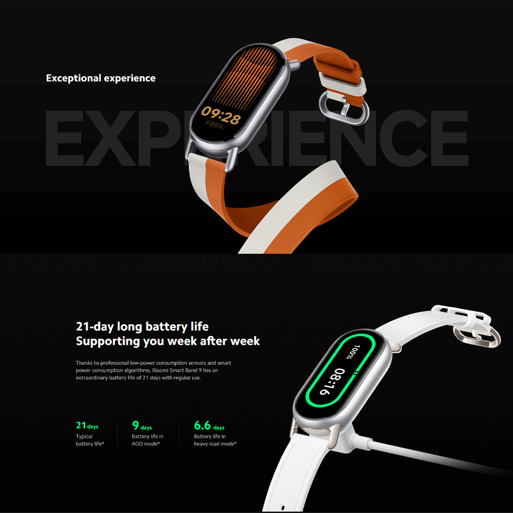 Xiaomi Smart Band 9 | Colourful metallic frame | 150+ sports modes | 1.62'' AMOLED display