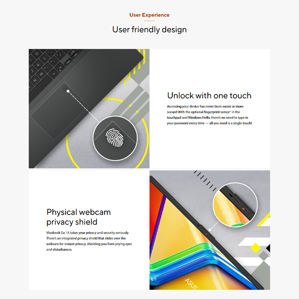 ASUS Vivobook Go 15 Laptop E1504F-ANJ871WS | 8GB+512GB SSD | AMD Ryzen 3 7320U Processor 2.4GHz | 15.6-inch