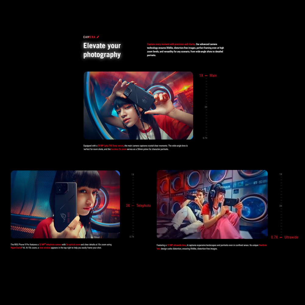 ASUS ROG Phone 9 Pro Edition 24GB+1TB |  Qualcomm Snapdragon 8 Gen 3 | Li-Po 5500 mAh | 6.78 inch, SAMSUNG Flexible AMOLED