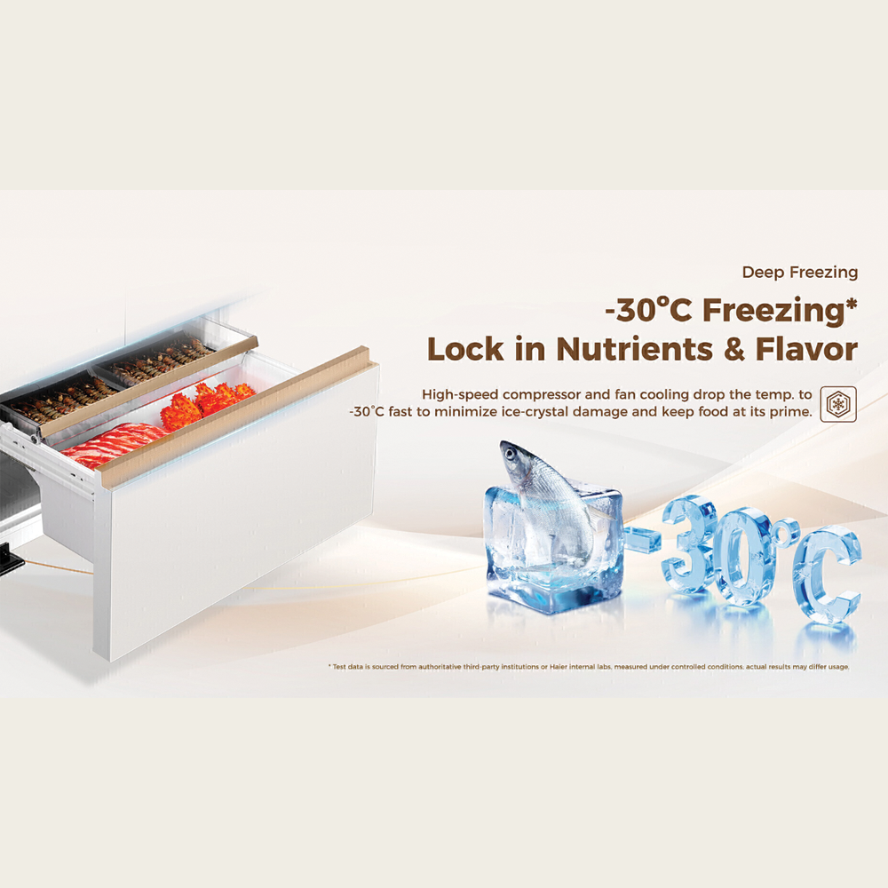 HAIER 616L Multi Doors Twin Inverter Refrigerator HRF-IM616FG(W)U1 | 0cm Seamlessly Built In | Fresher Shield | Smart Ice | HCS Humidity Zone